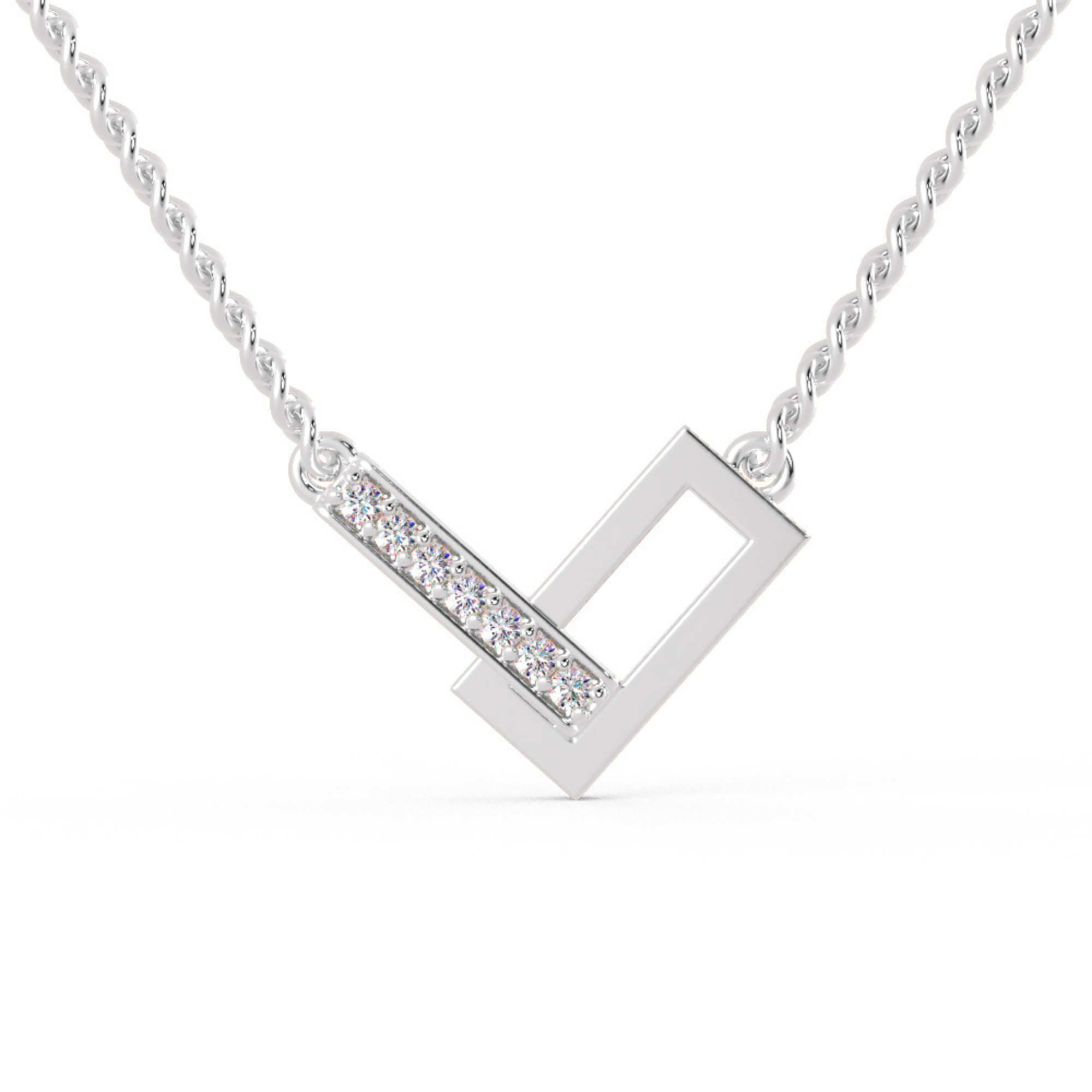 Buy a beautiful Close Setting Blessed Diamond Necklace – elegant, high-quality jewelry in Dubai